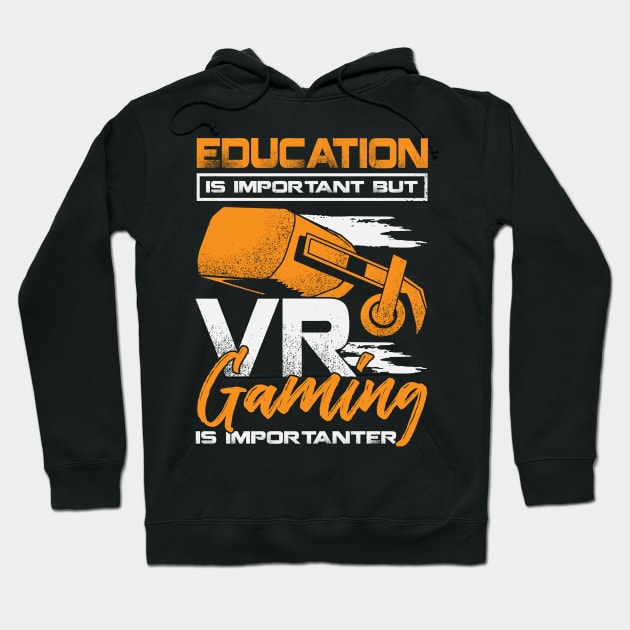 Funny VR Gaming Virtual Reality Gamer Gift Hoodie by Dolde08